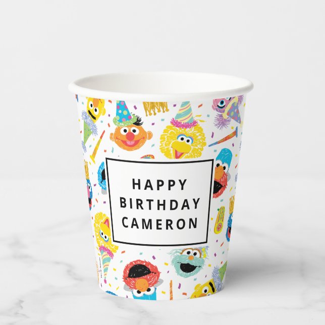 Sesame Street Pals Confetti Birthday Paper Cups (Front)