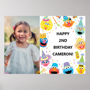 Sesame Street Pals Confetti Birthday Photo Poster