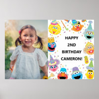 Sesame Street Pals Confetti Birthday Photo