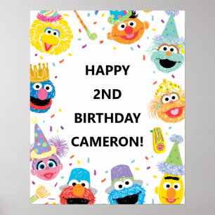 Sesame Street Pals Confetti Birthday Poster