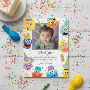 Sesame Street Pals Confetti Birthday Thank You Card