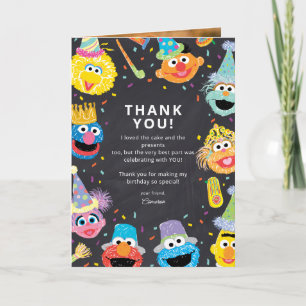 Sesame Street Pals Confetti Birthday Thank You Card