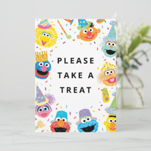 Sesame Street Pals Confetti   Take A Treat Invitation