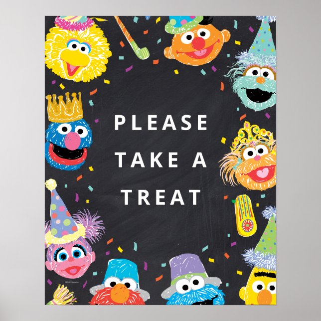 Sesame Street Pals Confetti | Take A Treat Poster (Front)