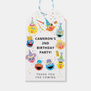 Sesame Street Pals Confetti Thank You Favour Gift Tags