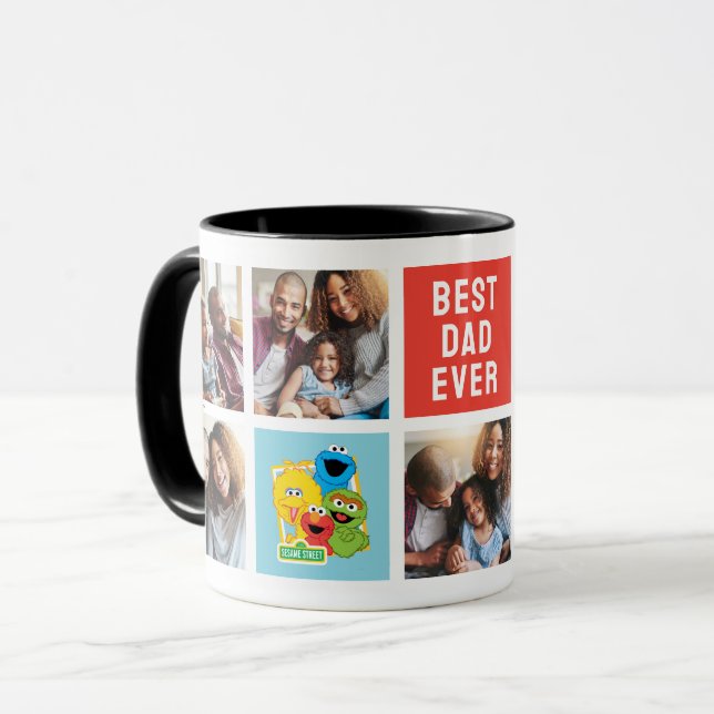 Sesame Street Pals | Dad Photo Collage Mug (Front Left)