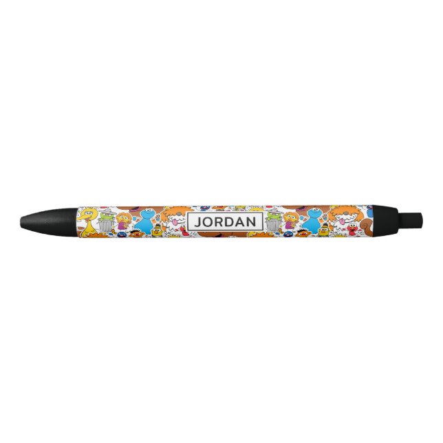 Sesame Street Pals Doodley Pattern | Add Your Name Blue Ink Pen (Front)