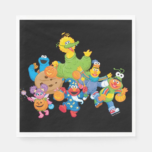 Sesame Street Pals | Halloween Costumes Napkin (Front)