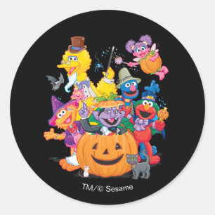 Sesame Street Pals Happy Halloween Classic Round Sticker
