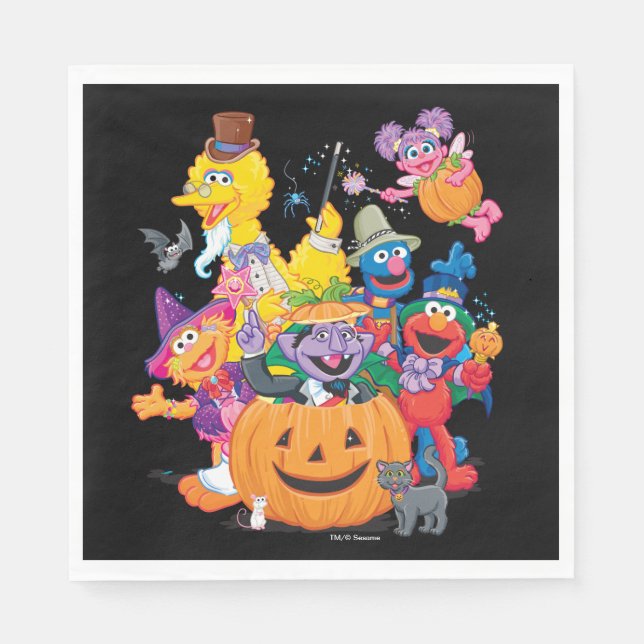 Sesame Street Pals | Happy Halloween Napkin (Front)