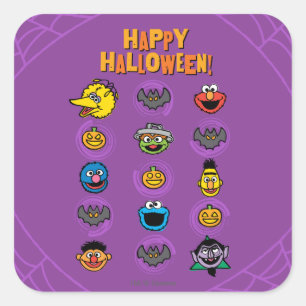 Sesame Street Pals - Happy Halloween! Square Sticker