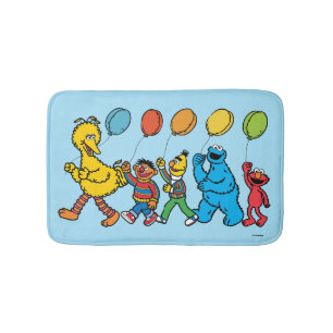 Sesame Street Pals Party Balloons Bath Mat