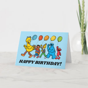 Sesame Street Pals Party Balloons Card
