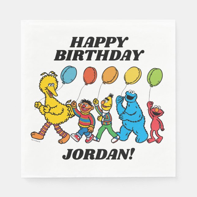 Sesame Street Pals | Party Balloons Napkin (Front)