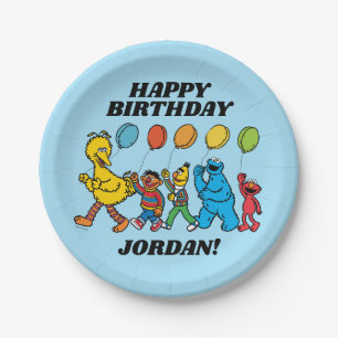 Sesame Street Pals Party Balloons Paper Plate