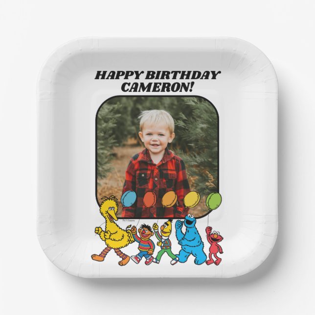 Sesame Street Pals | Party Balloons Paper Plates (Front)