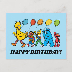 Sesame Street Pals Party Balloons Postcard