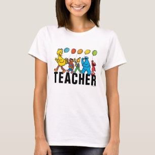 Sesame Street Pals Party Balloons Teacher T-Shirt
