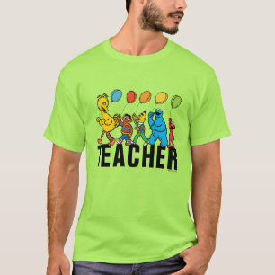 Sesame Street Pals   Party Balloons Teacher T-Shirt