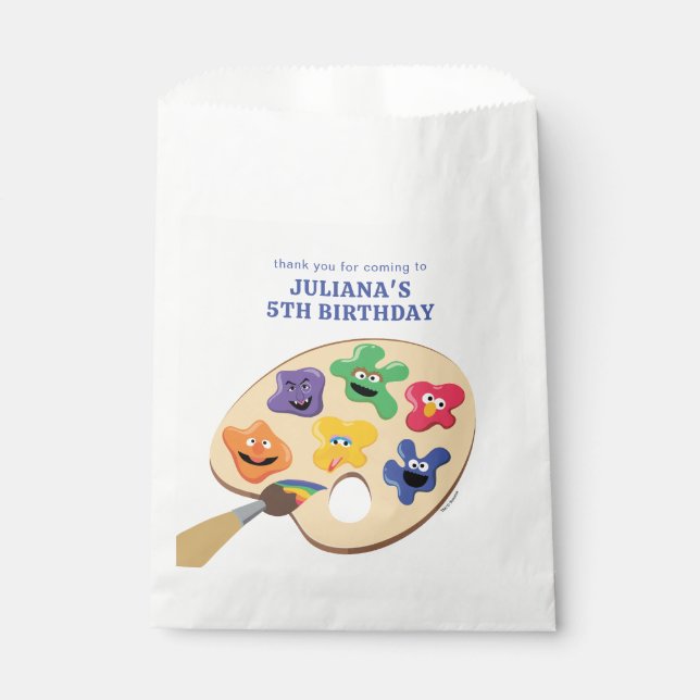Sesame Street Pals Rainbow Art Party  Favour Bags (Front)