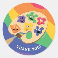 Sesame Street Pals Rainbow Art Party Thank You