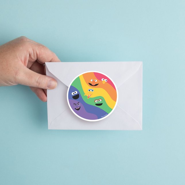 Sesame Street Pals Rainbow Sticker (Sticker on envelope)