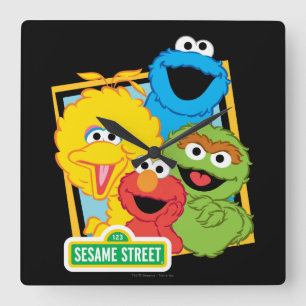 Sesame Street Pals Square Wall Clock