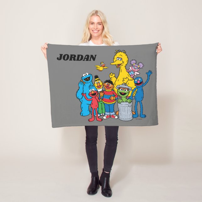 Sesame Street Pals Waving Fleece Blanket (In Situ)