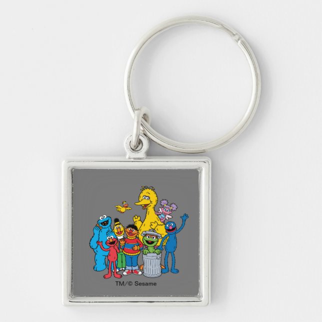 Sesame Street Pals Waving Key Ring (Front)