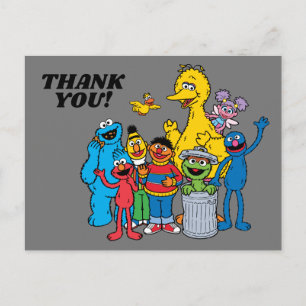 Sesame Street Pals Waving Postcard