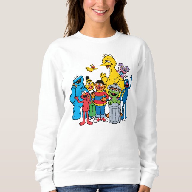 Sesame Street Pals Waving Sweatshirt (Front)