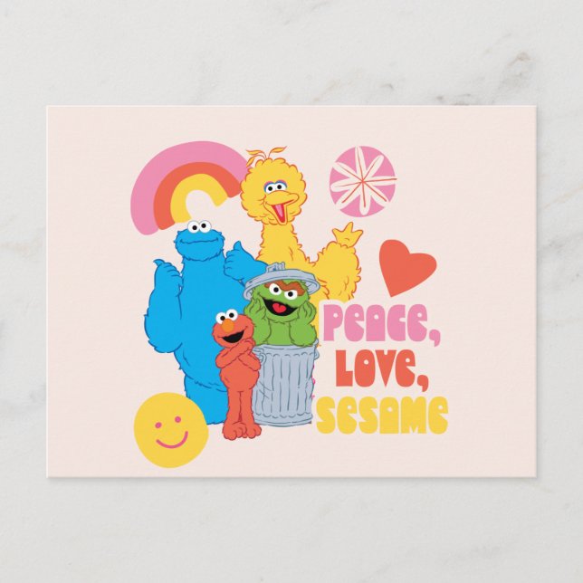 Sesame Street | Peace, Love, Sesame Postcard (Front)