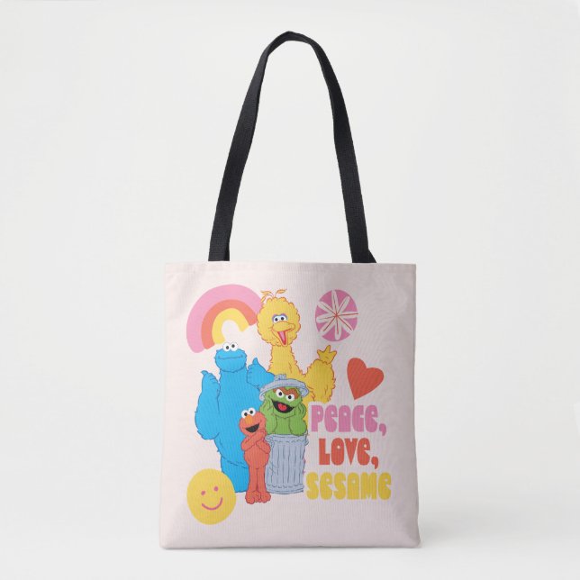 Sesame Street | Peace, Love, Sesame Tote Bag (Front)