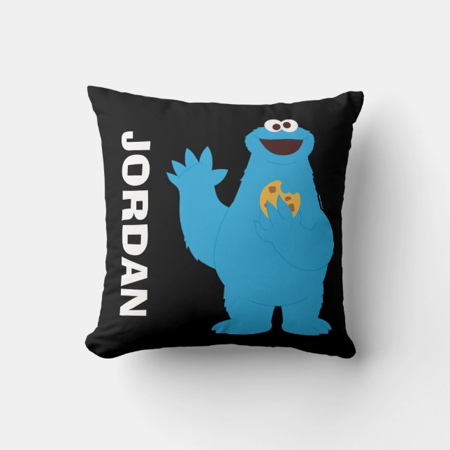 Sesame Street | Personalised Cookie Monster Cushion (Front)