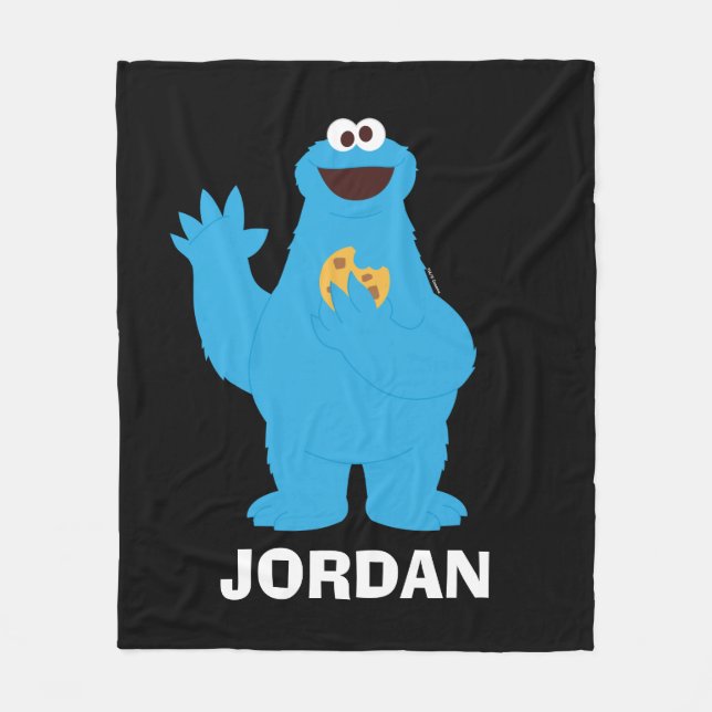Sesame Street | Personalised Cookie Monster Fleece Blanket (Front)