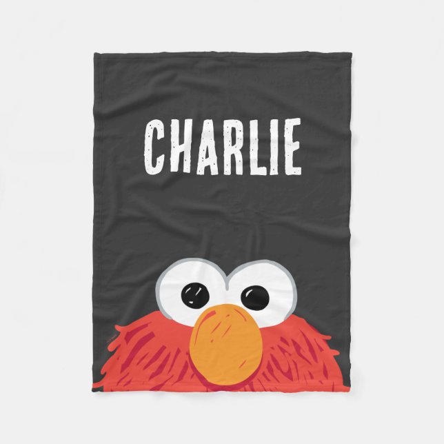 Sesame Street | Personalised Elmo Big Face Fleece Blanket (Front)