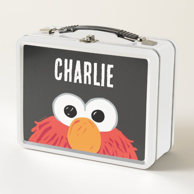 Sesame Street | Personalised Elmo Big Face Metal Lunch Box (Front)