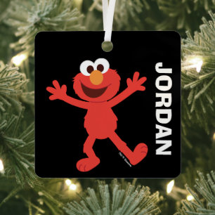 Sesame Street Personalised Elmo Metal Tree Decoration