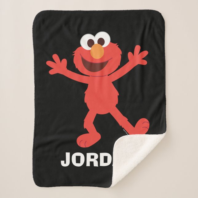 Sesame Street | Personalised Elmo Sherpa Blanket (Front)