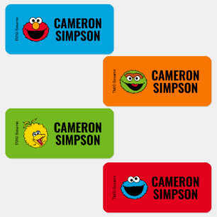 Sesame Street Personalised Kids Labels