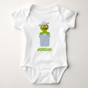 Sesame Street   Personalised Oscar the Grouch Baby Bodysuit