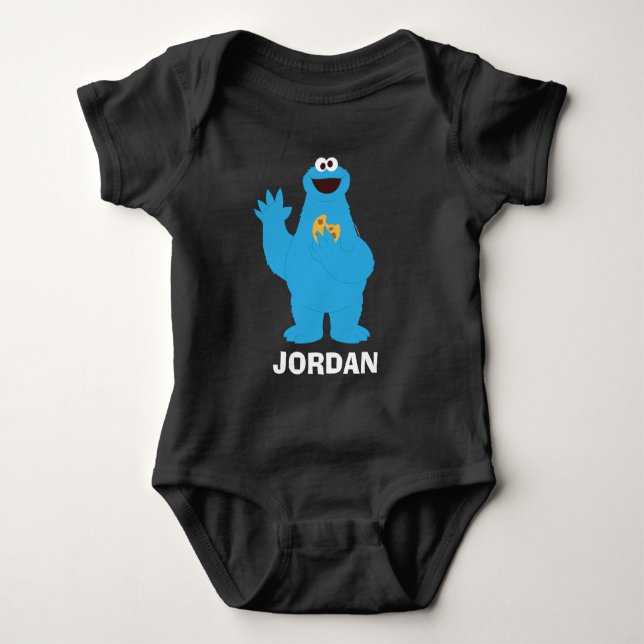 Sesame Street | Personalized Cookie Monster Baby Bodysuit (Front)