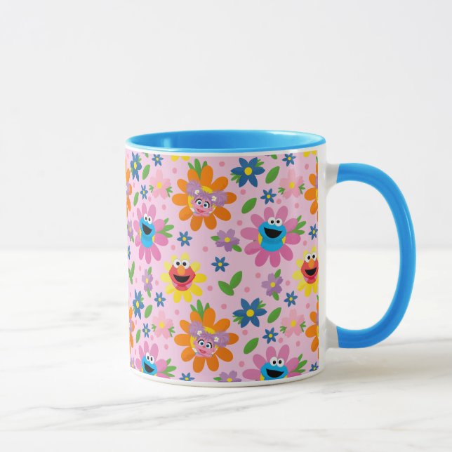 Sesame Street Pink Floral Pattern Mug (Right)