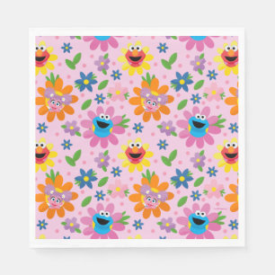 Sesame Street Pink Floral Pattern Napkin