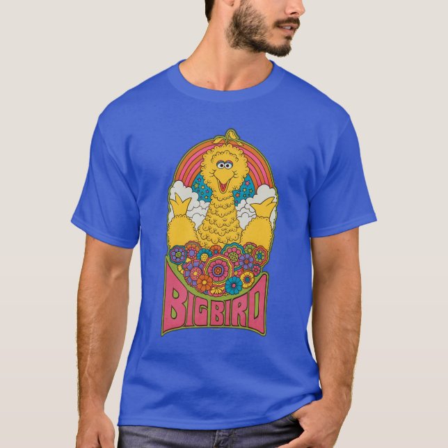 Sesame Street Psychedelic Big Bird friends T-Shirt (Front)