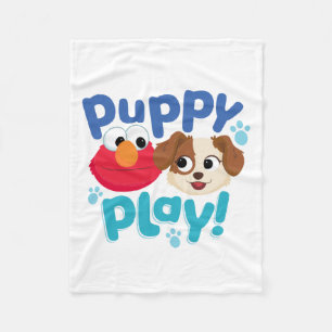Sesame Street Puppy Play Elmo & Tango Fleece Blanket