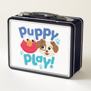 Sesame Street Puppy Play Elmo & Tango Metal Lunch Box