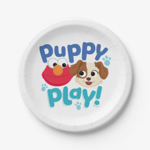 Sesame Street Puppy Play Elmo & Tango Paper Plate