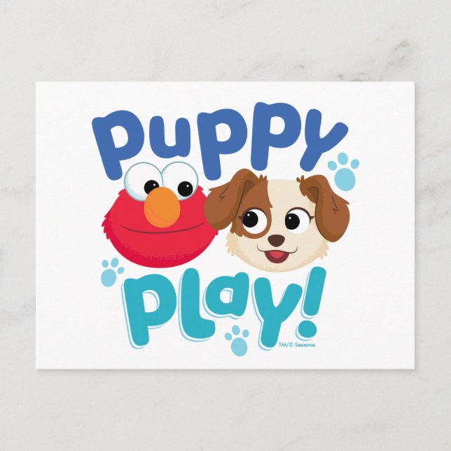 Sesame Street | Puppy Play Elmo & Tango Postcard (Front)