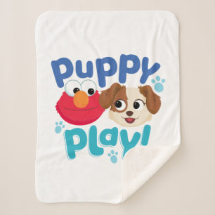 Sesame Street Puppy Play Elmo & Tango Sherpa Blanket